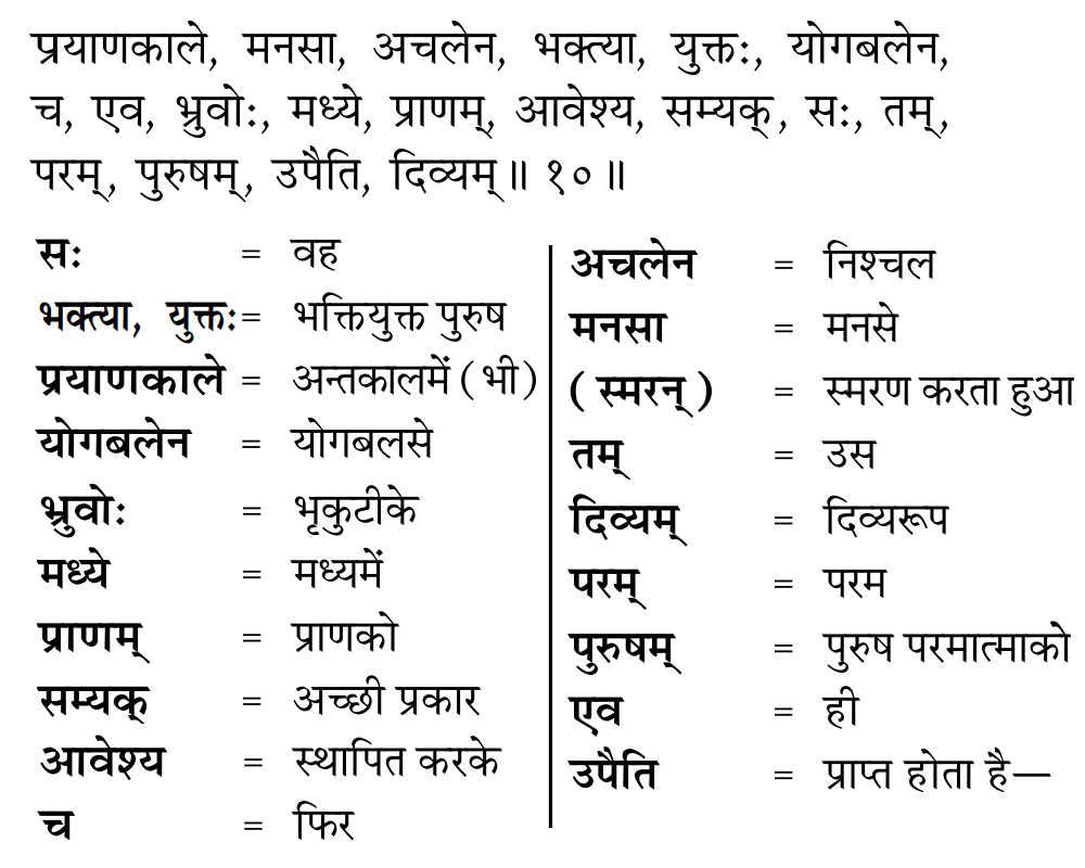 अध्याय 8 श्लोक 10