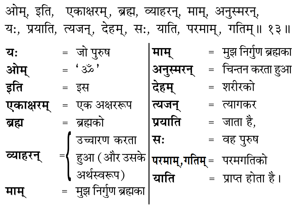 अध्याय 8 श्लोक 13