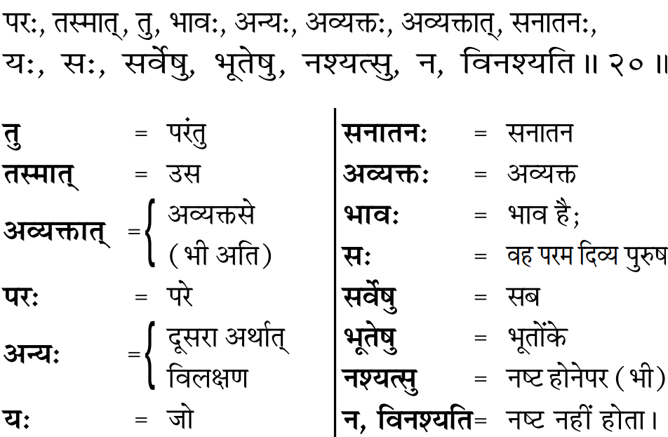 अध्याय 8 श्लोक 20