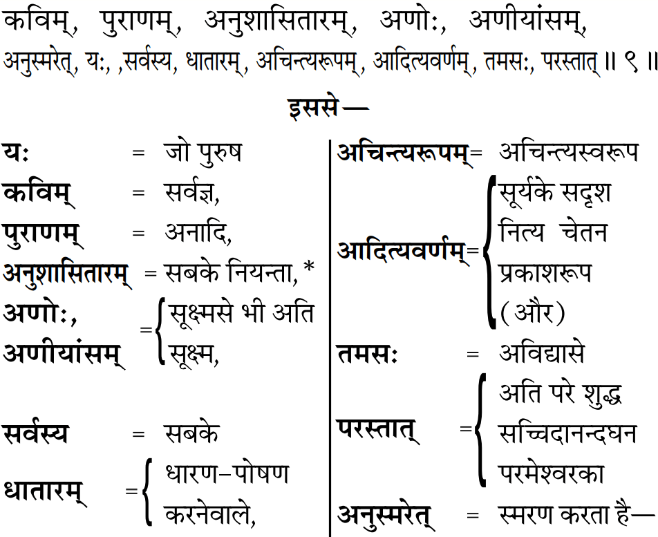 अध्याय 8 श्लोक 9